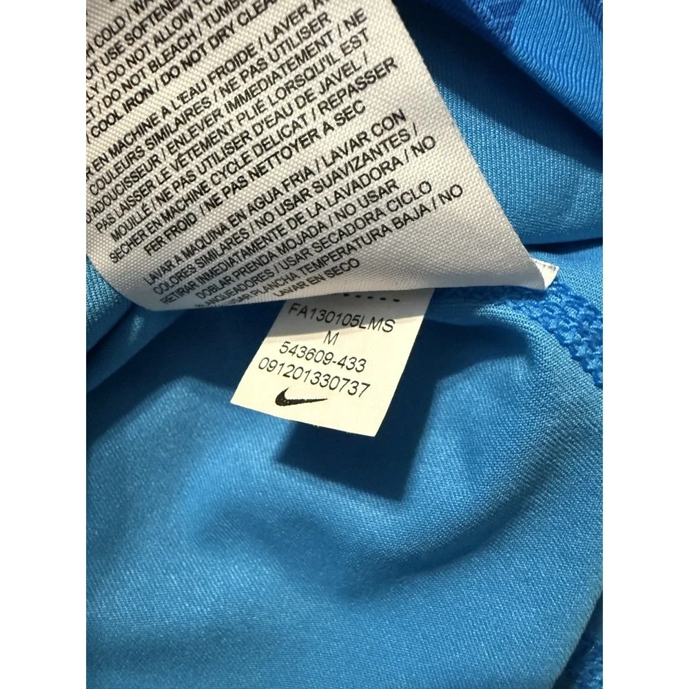 Nike Pro Combat Dri-Fit Compression T-shirt Blue Polyester Blend 543609-433 Sz M